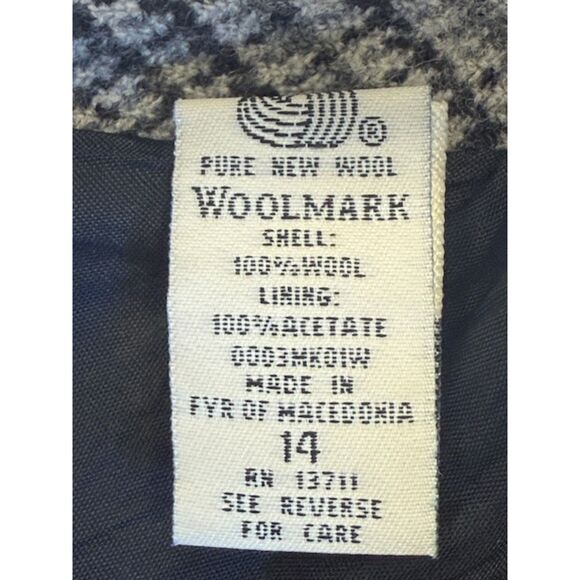 Vintage Amanda Smith Wool Plaid Skirt 14 (Modern 10/M) Lined Career 80s 90s - Picture 6 of 8